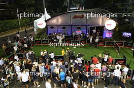The drivers interview pen. 21.09.2019. Formula 1 World Championship, Rd 15, Singapore Grand Prix, Marina Bay Street Circuit, Singapore, Qualifying Day.