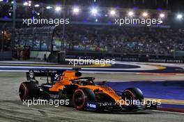 Carlos Sainz Jr (ESP) McLaren MCL34. 21.09.2019. Formula 1 World Championship, Rd 15, Singapore Grand Prix, Marina Bay Street Circuit, Singapore, Qualifying Day.