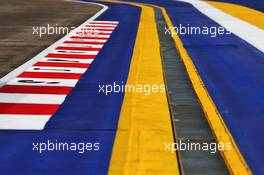Circuit atmosphere - kerb detail. 19.09.2019. Formula 1 World Championship, Rd 15, Singapore Grand Prix, Marina Bay Street Circuit, Singapore, Preparation Day.