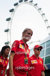 Sebastian Vettel (GER) Ferrari. 19.09.2019. Formula 1 World Championship, Rd 15, Singapore Grand Prix, Marina Bay Street Circuit, Singapore, Preparation Day.