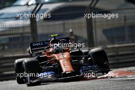 Lando Norris (GBR) McLaren MCL34.                                29.11.2019. Formula 1 World Championship, Rd 21, Abu Dhabi Grand Prix, Yas Marina Circuit, Abu Dhabi, Practice Day.