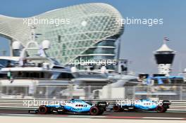 George Russell (GBR) Williams Racing FW42 and team mate Robert Kubica (POL) Williams Racing FW42. 29.11.2019. Formula 1 World Championship, Rd 21, Abu Dhabi Grand Prix, Yas Marina Circuit, Abu Dhabi, Practice Day.