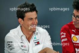 Toto Wolff (GER) Mercedes AMG F1 Shareholder and Executive Director in the FIA Press Conference.                                29.11.2019. Formula 1 World Championship, Rd 21, Abu Dhabi Grand Prix, Yas Marina Circuit, Abu Dhabi, Practice Day.