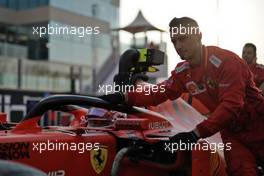 Charles Leclerc (MON) Ferrari SF90 on the grid. 01.12.2019. Formula 1 World Championship, Rd 21, Abu Dhabi Grand Prix, Yas Marina Circuit, Abu Dhabi, Race Day.