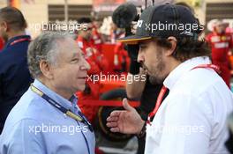 Jean Todt and  Fernando Alonso. 01.12.2019. Formula 1 World Championship, Rd 21, Abu Dhabi Grand Prix, Yas Marina Circuit, Abu Dhabi, Race Day.