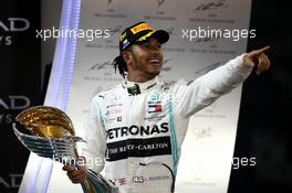 1st place Lewis Hamilton (GBR) Mercedes AMG F1 W10. 01.12.2019. Formula 1 World Championship, Rd 21, Abu Dhabi Grand Prix, Yas Marina Circuit, Abu Dhabi, Race Day.