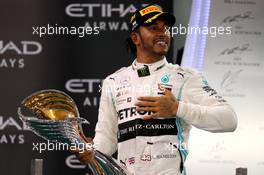1st place Lewis Hamilton (GBR) Mercedes AMG F1 W10. 01.12.2019. Formula 1 World Championship, Rd 21, Abu Dhabi Grand Prix, Yas Marina Circuit, Abu Dhabi, Race Day.
