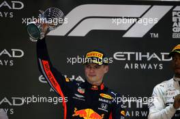 2nd place Max Verstappen (NLD) Red Bull Racing RB15. 01.12.2019. Formula 1 World Championship, Rd 21, Abu Dhabi Grand Prix, Yas Marina Circuit, Abu Dhabi, Race Day.