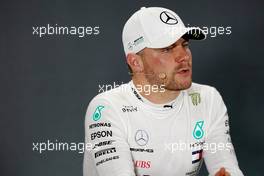 Valtteri Bottas (FIN) Mercedes AMG F1 in the post qualifying FIA Press Conference. 30.11.2019. Formula 1 World Championship, Rd 21, Abu Dhabi Grand Prix, Yas Marina Circuit, Abu Dhabi, Qualifying Day.