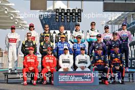 Drivers end of year photograph. 01.12.2019. Formula 1 World Championship, Rd 21, Abu Dhabi Grand Prix, Yas Marina Circuit, Abu Dhabi, Race Day.