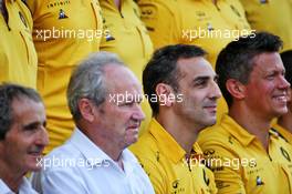 Jerome Stoll (FRA) Renault Sport F1 President and Cyril Abiteboul (FRA) Renault Sport F1 Managing Director at a team photograph. 01.12.2019. Formula 1 World Championship, Rd 21, Abu Dhabi Grand Prix, Yas Marina Circuit, Abu Dhabi, Race Day.