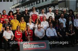 Press Officers end of season photograph. 01.12.2019. Formula 1 World Championship, Rd 21, Abu Dhabi Grand Prix, Yas Marina Circuit, Abu Dhabi, Race Day.