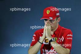 Charles Leclerc (MON) Ferrari in the FIA Press Conference. 28.11.2019. Formula 1 World Championship, Rd 21, Abu Dhabi Grand Prix, Yas Marina Circuit, Abu Dhabi, Preparation Day.
