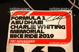 The 2019 Charlie Whiting Memorial Bike Ride. 28.11.2019. Formula 1 World Championship, Rd 21, Abu Dhabi Grand Prix, Yas Marina Circuit, Abu Dhabi, Preparation Day.