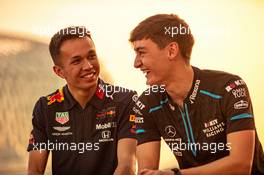 (L to R): Alexander Albon (THA) Red Bull Racing and George Russell (GBR) Williams Racing. 28.11.2019. Formula 1 World Championship, Rd 21, Abu Dhabi Grand Prix, Yas Marina Circuit, Abu Dhabi, Preparation Day.