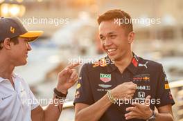 (L to R): Lando Norris (GBR) McLaren and Alexander Albon (THA) Red Bull Racing. 28.11.2019. Formula 1 World Championship, Rd 21, Abu Dhabi Grand Prix, Yas Marina Circuit, Abu Dhabi, Preparation Day.
