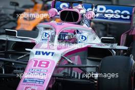 Sergio Perez (MEX) Racing Point F1 Team RP19. 04.12.2019. Formula 1 Testing, Yas Marina Circuit, Abu Dhabi, Wednesday.