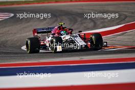 Antonio Giovinazzi (ITA) Alfa Romeo Racing C38.                                01.11.2019. Formula 1 World Championship, Rd 19, United States Grand Prix, Austin, Texas, USA, Practice Day.