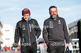 George Russell (GBR) Williams Racing with Gwen Lagrue, Head of Mercedes AMG Driver Development. 01.11.2019. Formula 1 World Championship, Rd 19, United States Grand Prix, Austin, Texas, USA, Practice Day.