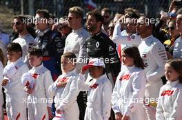Lewis Hamilton (GBR) Mercedes AMG F1 W10 during the National Anthem. 03.11.2019. Formula 1 World Championship, Rd 19, United States Grand Prix, Austin, Texas, USA, Race Day.