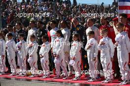 National Anthem. 03.11.2019. Formula 1 World Championship, Rd 19, United States Grand Prix, Austin, Texas, USA, Race Day.
