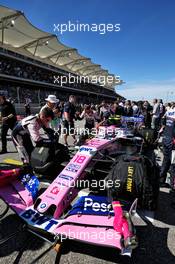 Lance Stroll (CDN) Racing Point F1 Team RP19 on the grid. 03.11.2019. Formula 1 World Championship, Rd 19, United States Grand Prix, Austin, Texas, USA, Race Day.