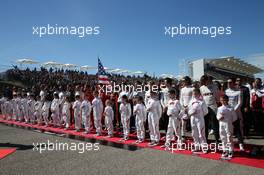 National Anthem. 03.11.2019. Formula 1 World Championship, Rd 19, United States Grand Prix, Austin, Texas, USA, Race Day.