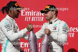 2nd place and new world champion Lewis Hamilton (GBR) Mercedes AMG F1 W10 and Valtteri Bottas (FIN) Mercedes AMG F1 W10. 03.11.2019. Formula 1 World Championship, Rd 19, United States Grand Prix, Austin, Texas, USA, Race Day.