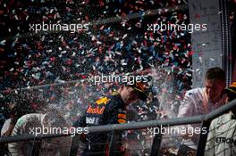 Max Verstappen (NLD) Red Bull Racing celebrates his third position on the podium. 03.11.2019. Formula 1 World Championship, Rd 19, United States Grand Prix, Austin, Texas, USA, Race Day.