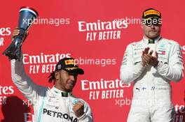 2nd place Lewis Hamilton (GBR) Mercedes AMG F1 W10 and new world champion and 1st place Valtteri Bottas (FIN) Mercedes AMG F1 W10. 03.11.2019. Formula 1 World Championship, Rd 19, United States Grand Prix, Austin, Texas, USA, Race Day.