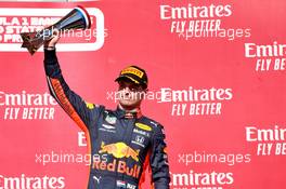 Max Verstappen (NLD) Red Bull Racing celebrates his third position on the podium. 03.11.2019. Formula 1 World Championship, Rd 19, United States Grand Prix, Austin, Texas, USA, Race Day.