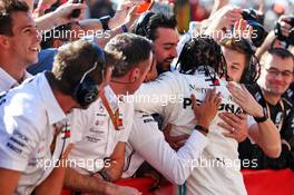 Lewis Hamilton (GBR) Mercedes AMG F1 celebrates his second position and the World Championship with the team in parc ferme. 03.11.2019. Formula 1 World Championship, Rd 19, United States Grand Prix, Austin, Texas, USA, Race Day.