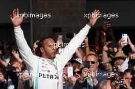 2nd place and new world champion Lewis Hamilton (GBR) Mercedes AMG F1 W10. 03.11.2019. Formula 1 World Championship, Rd 19, United States Grand Prix, Austin, Texas, USA, Race Day.