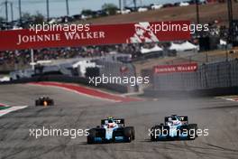 Robert Kubica (POL) Williams Racing FW42 and George Russell (GBR) Williams Racing FW42 battle for position.                                03.11.2019. Formula 1 World Championship, Rd 19, United States Grand Prix, Austin, Texas, USA, Race Day.