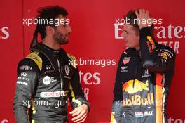 Daniel Ricciardo (AUS) Renault Sport F1 Team RS19 and Max Verstappen (NLD) Red Bull Racing RB15. 03.11.2019. Formula 1 World Championship, Rd 19, United States Grand Prix, Austin, Texas, USA, Race Day.