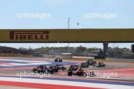 Lando Norris (GBR) McLaren MCL34 at the start of the race. 03.11.2019. Formula 1 World Championship, Rd 19, United States Grand Prix, Austin, Texas, USA, Race Day.