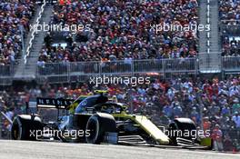 Nico Hulkenberg (GER) Renault F1 Team RS19. 03.11.2019. Formula 1 World Championship, Rd 19, United States Grand Prix, Austin, Texas, USA, Race Day.