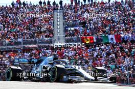 Lewis Hamilton (GBR) Mercedes AMG F1 W10. 03.11.2019. Formula 1 World Championship, Rd 19, United States Grand Prix, Austin, Texas, USA, Race Day.