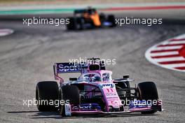 Sergio Perez (MEX) Racing Point F1 Team RP19.                                03.11.2019. Formula 1 World Championship, Rd 19, United States Grand Prix, Austin, Texas, USA, Race Day.