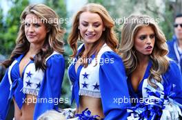 Paddock atmosphere - Dallas Cowboys Cheerleaders. 02.11.2019. Formula 1 World Championship, Rd 19, United States Grand Prix, Austin, Texas, USA, Qualifying Day.