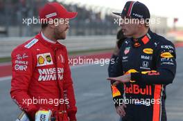 Sebastian Vettel (GER) Ferrari SF90 and Max Verstappen (NLD) Red Bull Racing RB15. 02.11.2019. Formula 1 World Championship, Rd 19, United States Grand Prix, Austin, Texas, USA, Qualifying Day.