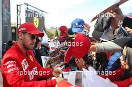 Sebastian Vettel (GER) Ferrari signs autographs for the fans. 02.11.2019. Formula 1 World Championship, Rd 19, United States Grand Prix, Austin, Texas, USA, Qualifying Day.