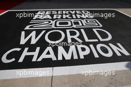 A parking space in Parc Ferme for a future World Champion. 03.11.2019. Formula 1 World Championship, Rd 19, United States Grand Prix, Austin, Texas, USA, Race Day.