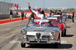 Kimi Raikkonen (FIN) Alfa Romeo Racing on the drivers parade. 03.11.2019. Formula 1 World Championship, Rd 19, United States Grand Prix, Austin, Texas, USA, Race Day.