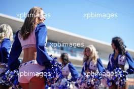 Dallas Cowboys Cheerleaders on the drivers parade.                                03.11.2019. Formula 1 World Championship, Rd 19, United States Grand Prix, Austin, Texas, USA, Race Day.