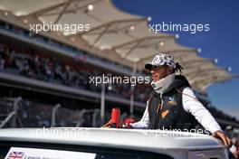 Lewis Hamilton (GBR) Mercedes AMG F1 on the drivers parade.                                03.11.2019. Formula 1 World Championship, Rd 19, United States Grand Prix, Austin, Texas, USA, Race Day.