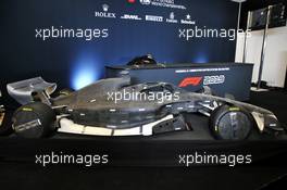 A model car at a 2021 Regulations Press Conference. 31.10.2019. Formula 1 World Championship, Rd 19, United States Grand Prix, Austin, Texas, USA, Preparation Day.