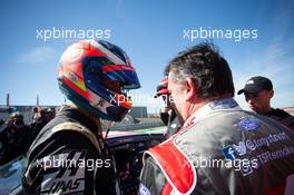 (L to R): Romain Grosjean (FRA) Haas F1 Team and Tony Stewart (USA) - Haas NASCAR. 31.10.2019. Formula 1 World Championship, Rd 19, United States Grand Prix, Austin, Texas, USA, Preparation Day.