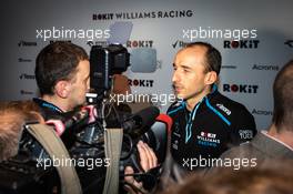 Robert Kubica (POL) Williams Racing with the media. 11.02.2019. Williams Racing Livery Unveil, Williams Racing Headquarters, Grove, England.