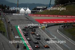 Race 2, Start of the race 30.06.2019. FIA Formula 2 Championship, Rd 6, Spielberg, Austria, Sunday.